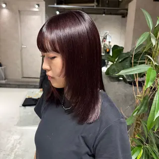 ミディアム カラー 新潟万代/暖色・ 透明感カラー/アミのヘアスタイル