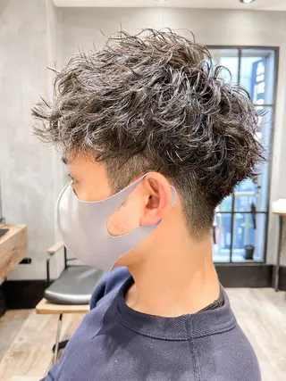 ショート パーマ メンズ メンズ特化 TAKE高崎のヘアスタイル