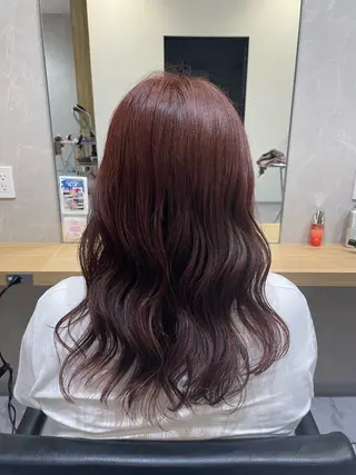 セミロング カラー ハイトーンカラー 縮毛矯正/ジャックのヘアスタイル