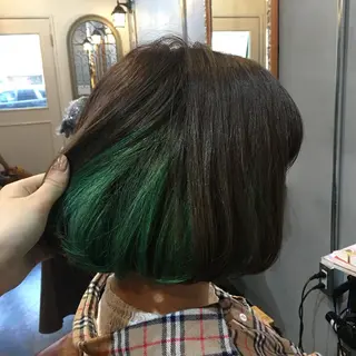 ミディアム カラー 門岡 ひかるのヘアスタイル
