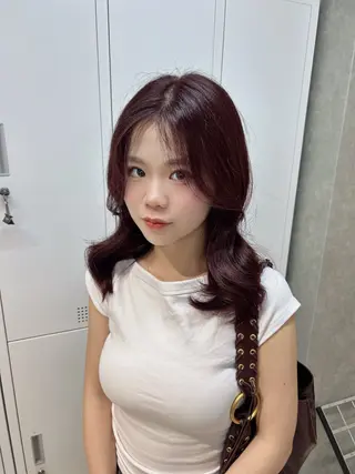 ミディアム カラー caho／大阪梅田 韓国ヘア♡のヘアスタイル