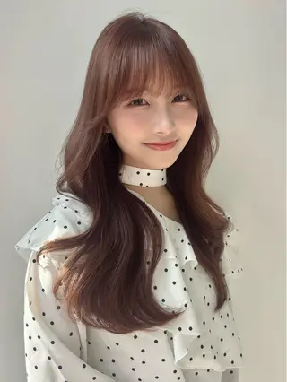 ロング カラー 表参道/ピンク♡ 盛れる顔周り♡amiのヘアスタイル