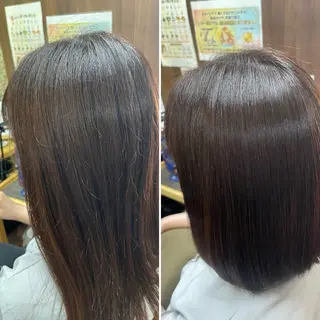 セミロング パーマ katae sayoriのヘアスタイル