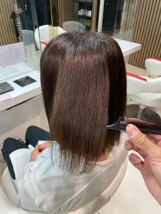 ミディアム 髪質改善・縮毛矯正 大石　郷のヘアスタイル