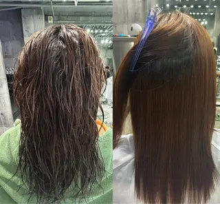 ミディアム 【朝ラク縮毛矯正】 髪質改善/kiryuのヘアスタイル