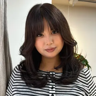 セミロング ナナ/大阪心斎橋/ 海外レイヤーカットのヘアスタイル