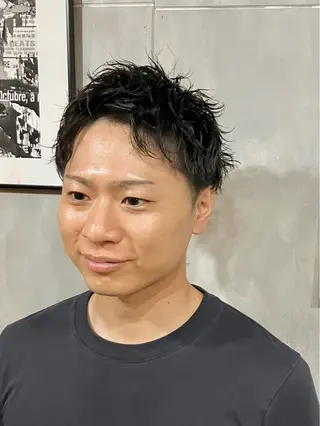 ショート パーマ メンズ 🟦西荻窪メンズ特化 美容師🟦Yu-Jiのヘアスタイル