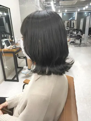 セミロング カラー ヘアアレンジ 🌷FUKA🌷 まろやかハイトーンのヘアスタイル