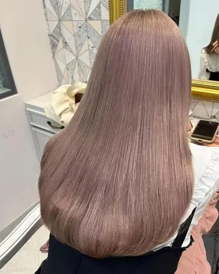 ロング クルミ🤍推し活 🎀ピンクカラーのヘアスタイル