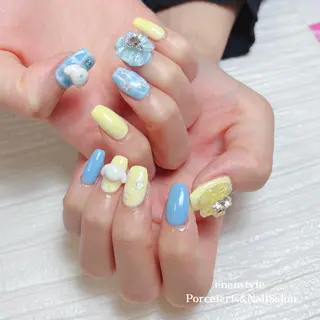 ミディアム ネイル 🐾enen style 🐾のネイルデザイン
