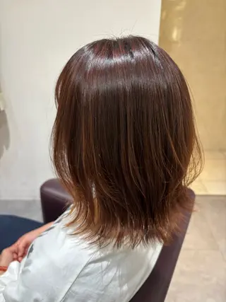 セミロング 長岡 明音のヘアスタイル
