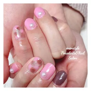 ミディアム ネイル 🐾enen style 🐾のネイルデザイン