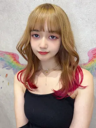 セミロング カラー 韓国ヘアー🦄ྀི オタク美容師🌈山本のヘアスタイル