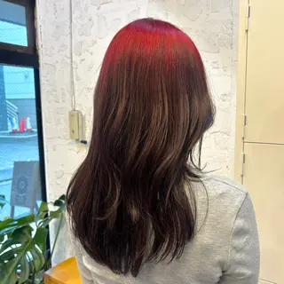 セミロング カラー 🌺盛れる爆ツヤ カラー🌺リオのヘアスタイル