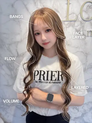 ロング 🖤みらい🖤 透明感カラー/カットのヘアスタイル