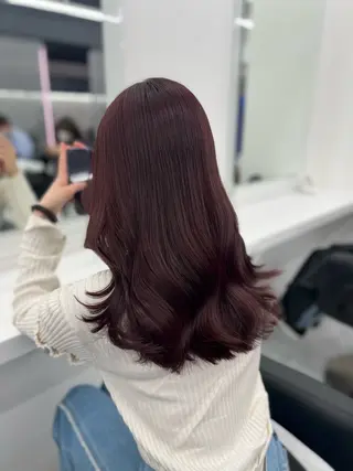 ミディアム カラー 💖似合わせカラー ブリーチ💖レイヤーのヘアスタイル