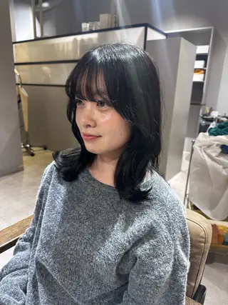 ミディアム 柴田 舜吏のヘアスタイル