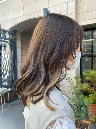 セミロング カラー 特殊カラー特化 ✂️SHIAN フジのヘアスタイル