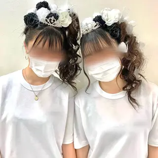 ロング ヘアアレンジ ヘアメ🎀ハイトーン 🩵エクステ🪄しほのヘアスタイル