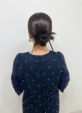 セミロング ヘアアレンジ ヘアセットサロン /上坪愛美のヘアスタイル
