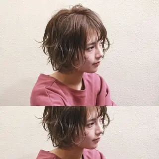 ショート カラー パーマ たまプラーザ駅 YAMATOのヘアスタイル