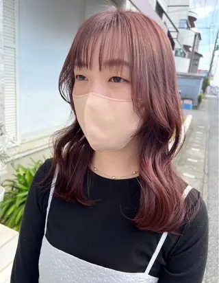 セミロング 榎本 雪来のヘアスタイル