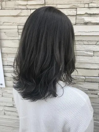 ミディアム カラー ナチュラルスタイル/ 透明感カラー/比嘉のヘアスタイル