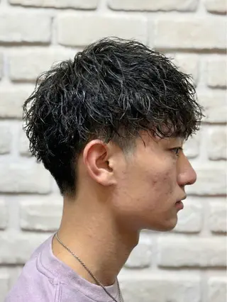 ショート パーマ メンズ 池袋駅徒歩4分 hondaのヘアスタイル
