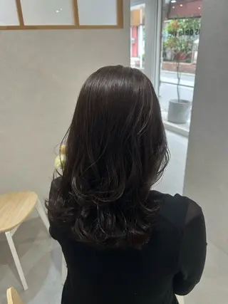 セミロング Mao 🎀bob 赤み撃退🌿艶カラーのヘアスタイル
