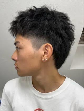 ショート パーマ メンズ 稲村侑斗ルーズパーマ メンズパーマのヘアスタイル