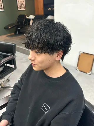 パーマ メンズ シャドウパーマ/ 波巻パーマYu-Kiのヘアスタイル