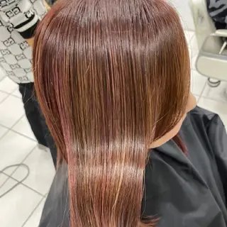 カラー セミロング 縮毛矯正/ワンカラー モデル募集🫧羽夏のヘアスタイル