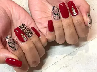 ネイル 韓国/ワンホン/長さ 出しつけ放題🎀のネイルデザイン