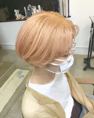 ショート カラー ヘアアレンジ メンズ 🎀暖色カラー🎀 ♡yurika♡のヘアスタイル