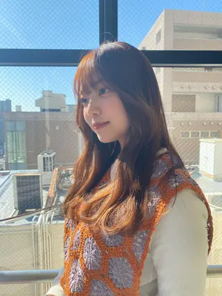 ロング カラー 髪質改善 阿部のヘアスタイル