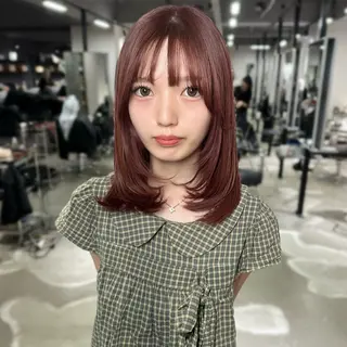 ミディアム 心斎橋 韓国レイヤ ー指名No.1renのヘアスタイル