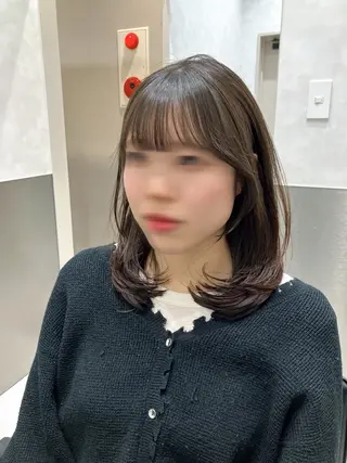 ミディアム カラー 💖ブリーチなし透明 感💖ASAHIのヘアスタイル
