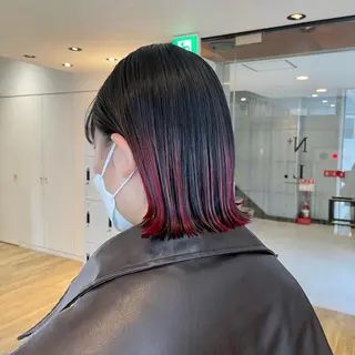 ミディアム 前田 菜奈子のヘアスタイル