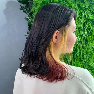 ミディアム カラー ヘアアレンジ 江藤 星史のヘアスタイル