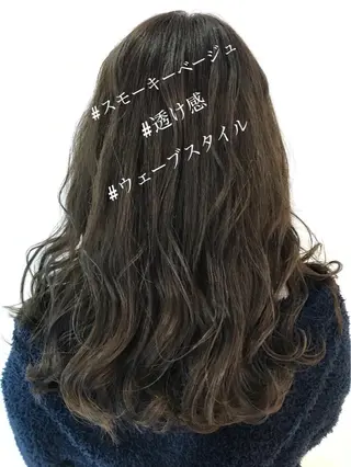 ミディアム カラー ウルフカット レイヤーカット上柿のヘアスタイル