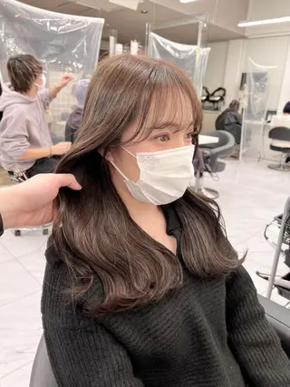 ロング カラー パーマ ヘアアレンジ メンズ キッズ ネイル マツエク・マツパ アイブロウ 上品＆韓国風 🥀海心🥀のヘアスタイル