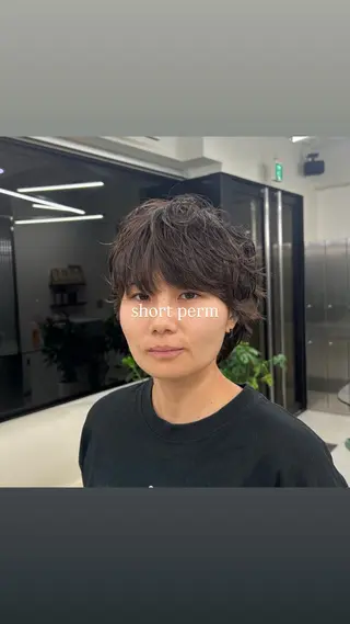 ショート パーマ ロング/ショート パーマ/田中育斗のヘアスタイル