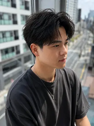 ショート パーマ 🔥メンズ特化方🔥 似合わせ💈三宅悠斗のヘアスタイル