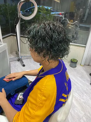 ミディアム カラー パーマ メンズ Riganuts王子 Hayato✂︎のヘアスタイル
