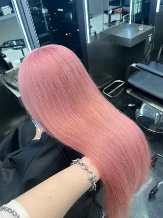 セミロング カラー ヘアアレンジ ハイトーン/透明感 髪質改善/rinaのヘアスタイル