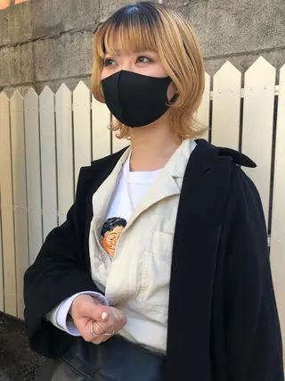 ミディアム カラー eri kinjoのヘアスタイル