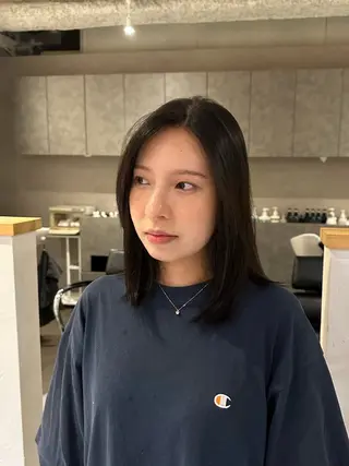 セミロング カラー ブリーチ/パーマ nanoのヘアスタイル