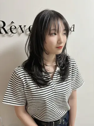 セミロング ✵髪質改善 レイヤー 佐藤琉好✵のヘアスタイル