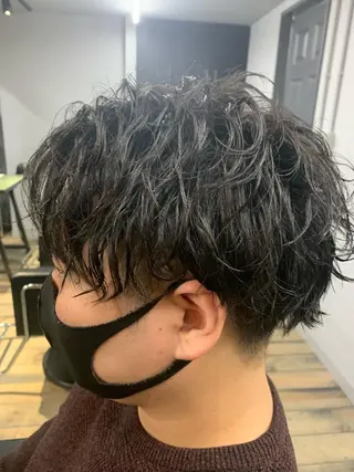 ショート メンズパーマ 工藤勇也のヘアスタイル