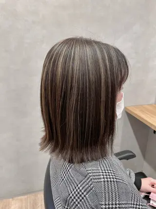 ミディアム カラー 我舞谷 将人のヘアスタイル